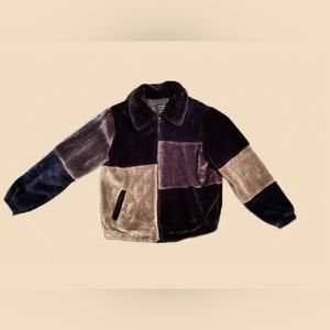 Urban Outfitters Patchwork Faux Fur Jacket